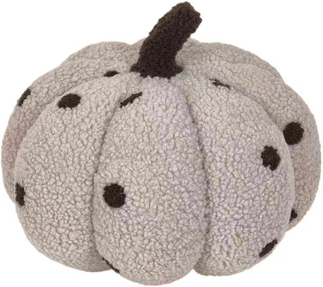 Polka Dot Pumpkin Throw Pillow, Halloween Decorative Cushion for Couch Sofa Bedroom Home Decor | Amazon (US)