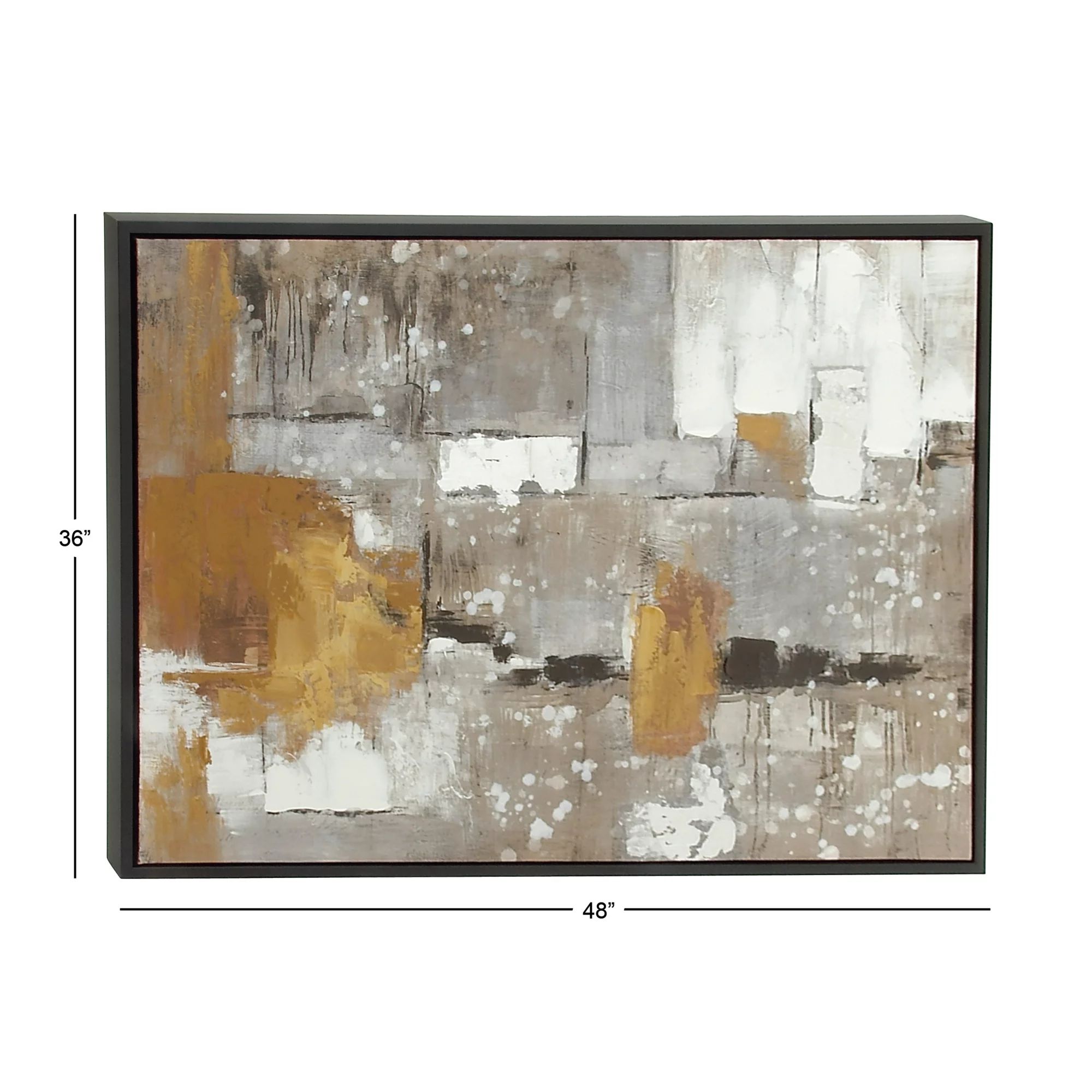 48" x 36" Abstract Framed Wall Art with Black Frame, by DecMode | Walmart (US)