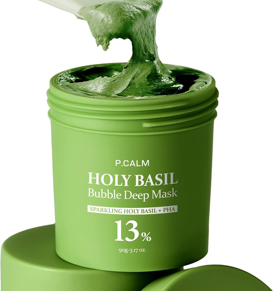 P.CALM Holy Basil Bubble Deep Mask | Blackhead Removal & Pore Cleansing, Purifying Clay Wash-Off ... | Amazon (US)