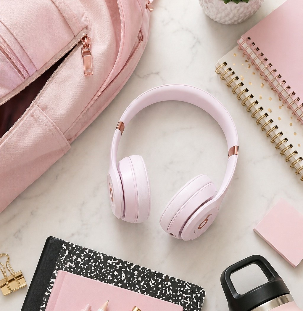 These pink Beats are my go-to for everything—morning walks, editing, or just tuning out the chaos for a bit. The sound is so good and they’re actually comfortable enough to wear for hours (no ear fatigue 🙌). Plus… the color is just too cute not to match everything in my bag 💗

Linked in my LTK 🫶
I may earn a commission from purchases made through my links
