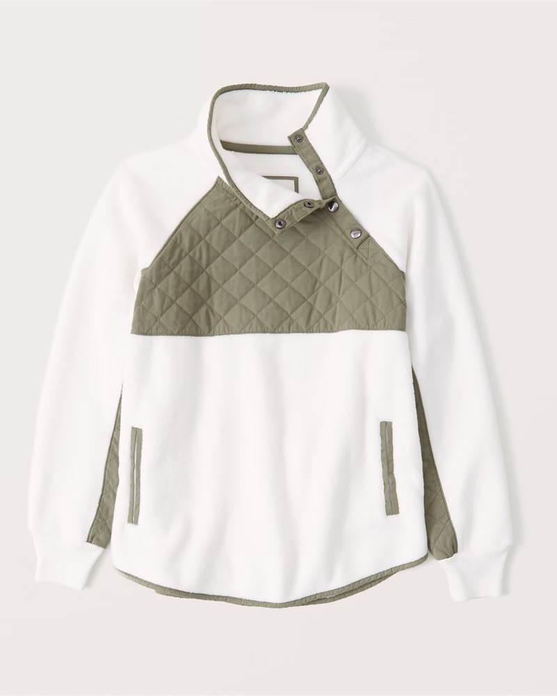 Asymmetrical Snap-Up Fleece | Abercrombie & Fitch (US)