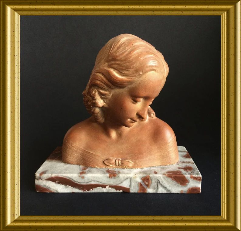 Lovely Art Deco Bust: Terracotta Girl | Etsy | Etsy (US)