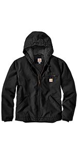 Carhartt Men's Relaxed Fit Washed Duck Sherpa-Lined Jacket | Amazon (US)