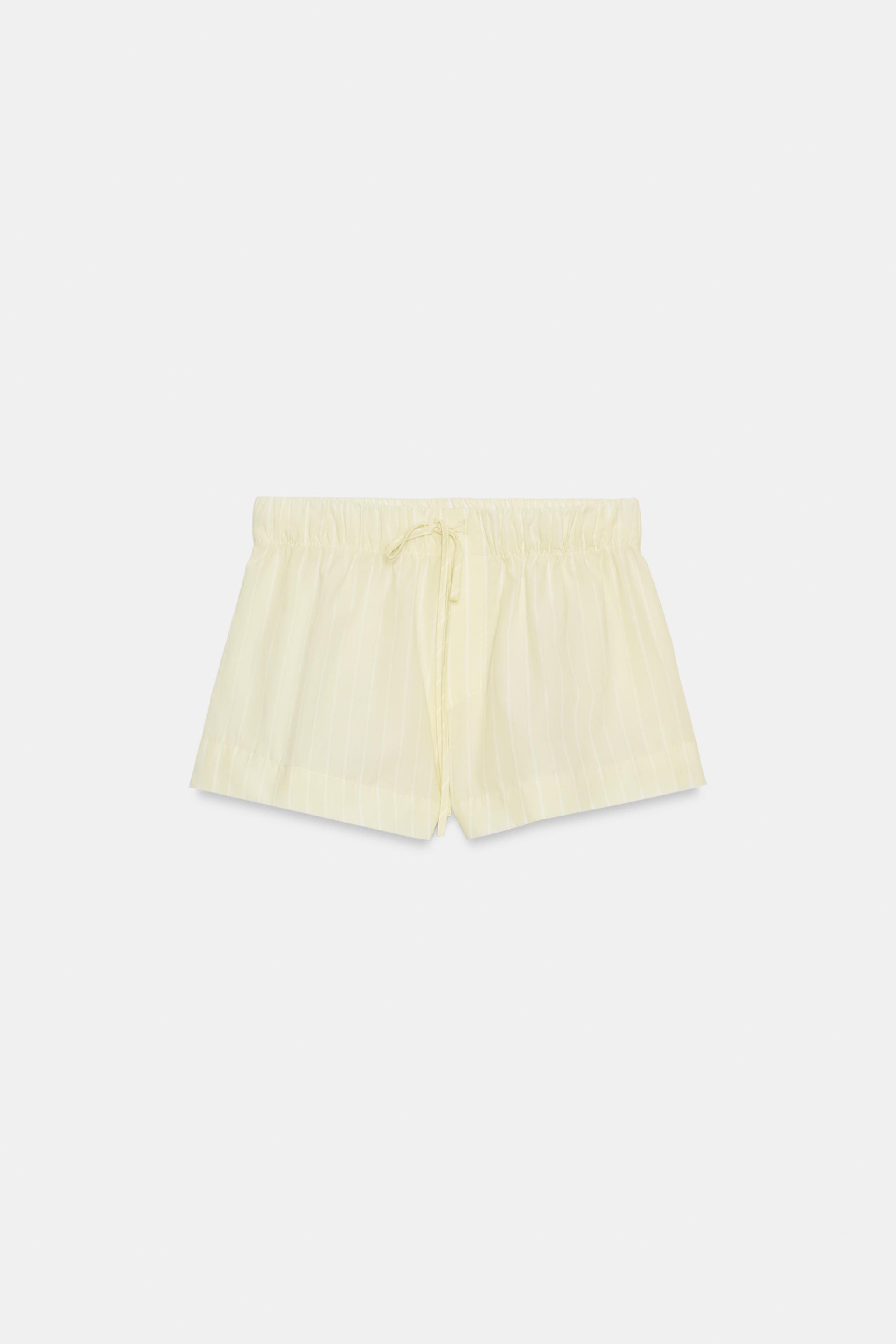STRIPED POPLIN SHORTS | Zara US