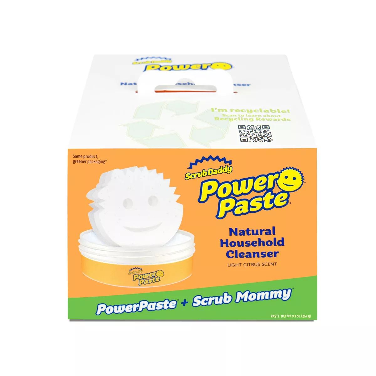 Scrub Daddy PowerPaste + Scrub Mommy Dye Free Sponge Natural Household Cleanser | Target