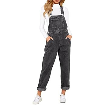 luvamia Women's Casual Stretch Adjustable Denim Bib Overalls Jeans Pants Jumpsuits | Amazon (US)