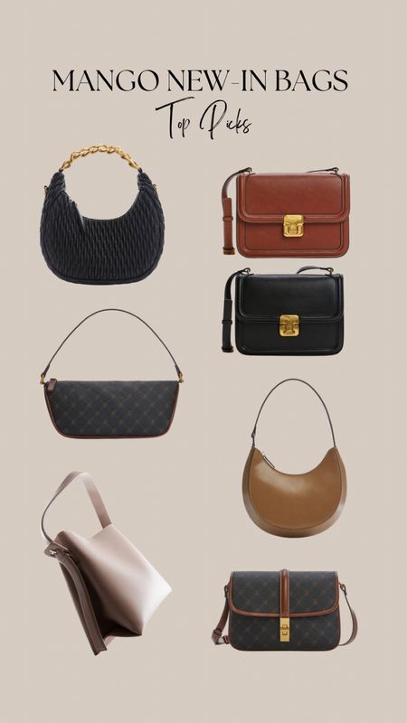 Mango new-in bag top picks

Celine dupe, Prada dupe, highstreet bags, affordable bags, shoulder bag, crossbody bag

#LTKSeasonal #LTKunder100 #LTKitbag