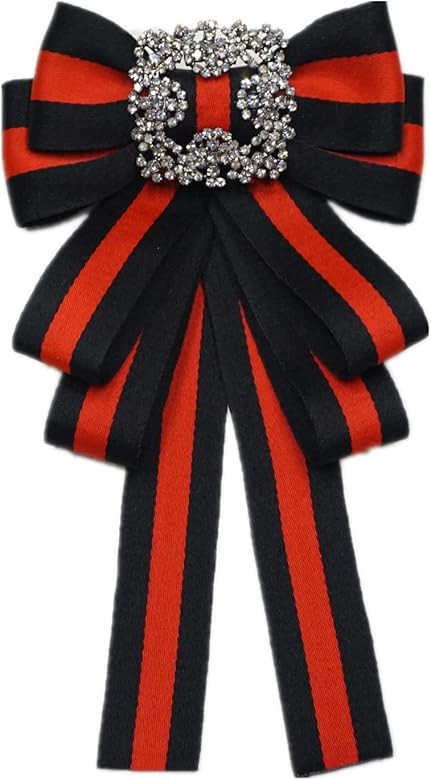 ladies girl bowknot bow tie suit shirt tie pins necktie pin brooch pre-tied ribbon brooches for C... | Amazon (US)