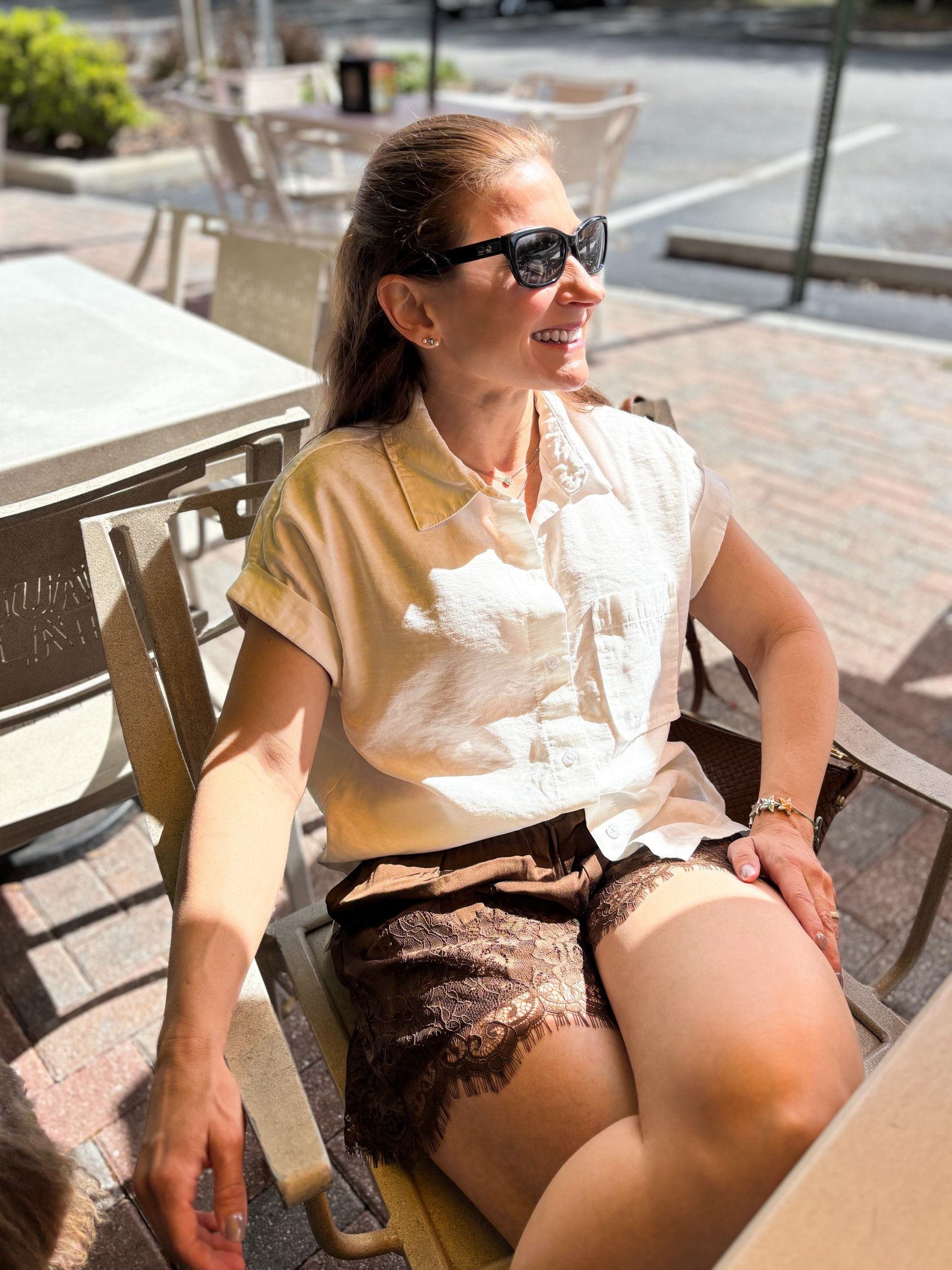 Satin lace shorts with pockets for spring and summer styling - they come in tons of different colors 