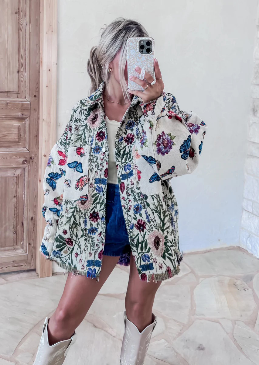 Garden Views Oversized Vintage Shacket | CK Squared Boutique