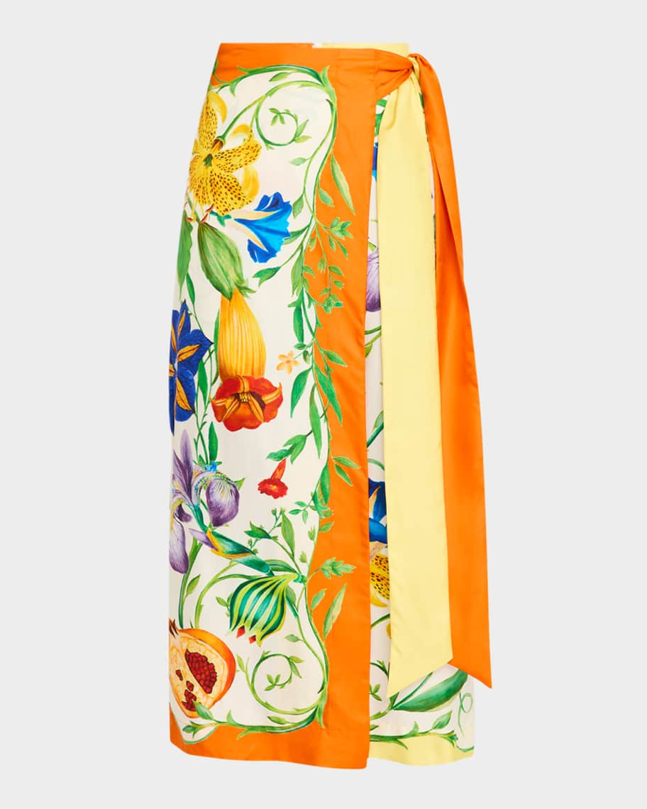 ALEMAIS Flores Sarong Skirt | Neiman Marcus