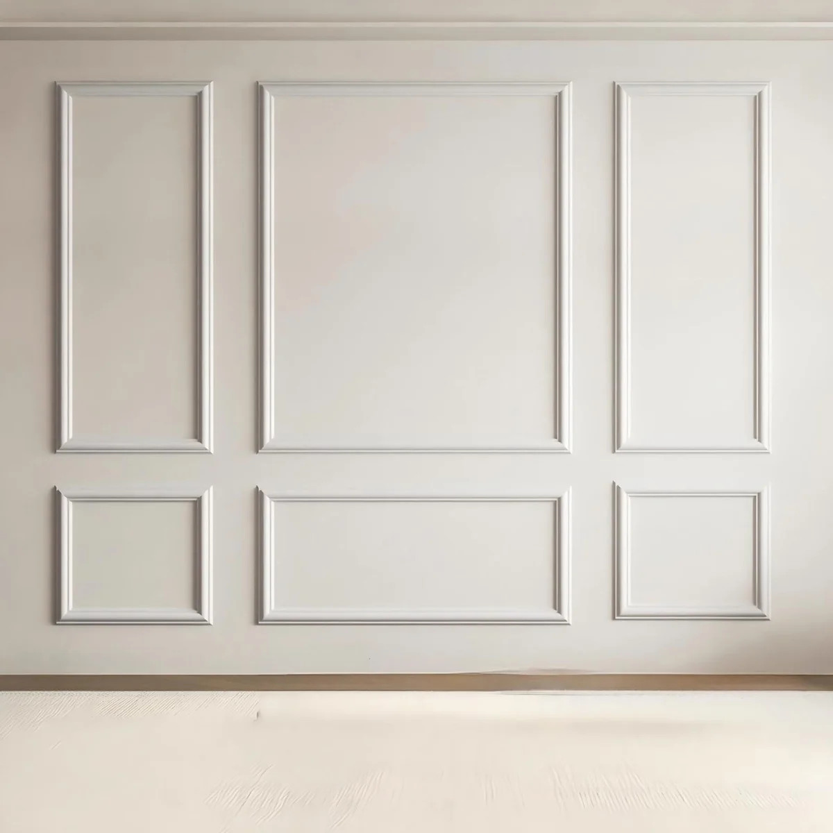 Pre-Cut Wall Molding Set of 6 pcs – Ready-to-Assemble Wainscoting Panels, Glue-On Installation,... | Wayfair North America