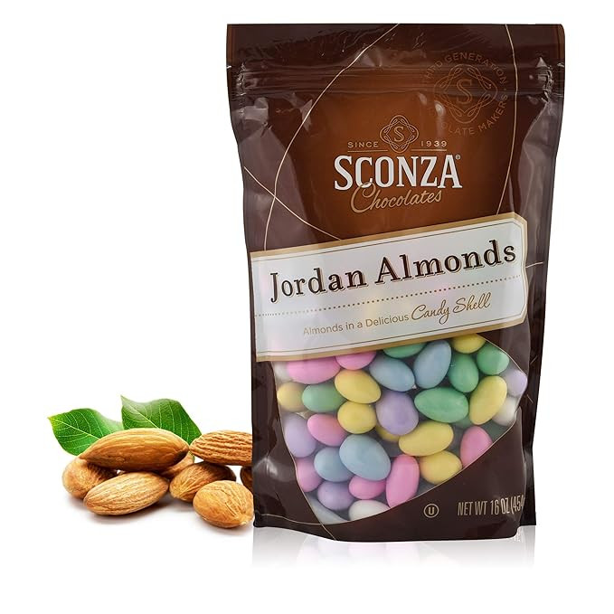 Sconza Assorted Jordan Almonds | Candy Coated California Almonds | Made in the USA |Pack of 1 (16... | Amazon (US)