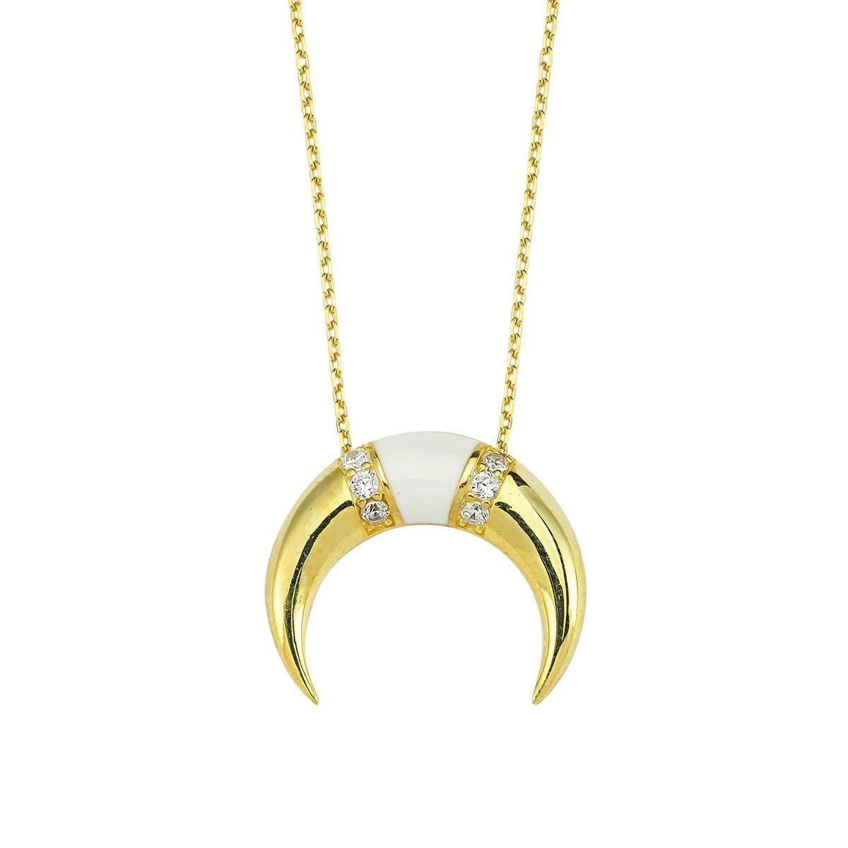 White Horn Necklace | The Sis Kiss