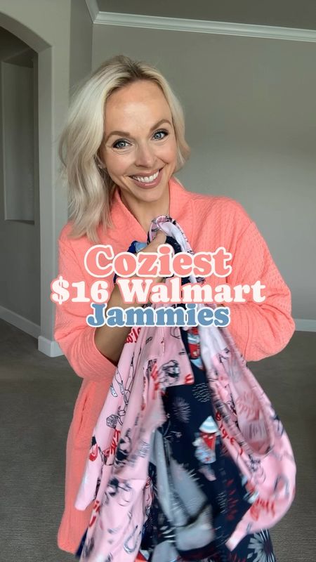 Coziest $16 walmart pajamas!! I’m wearing a size medium in all of them. They are the softest material!!! 

#LTKFindsUnder50 #LTKStyleTip #LTKVideo