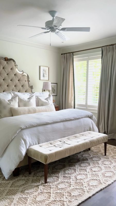 Primary Bedroom details… and these Pepper Home Oat linen curtains with the Fern velvet trim have totally elevated the room 😍😍

#LTKHome