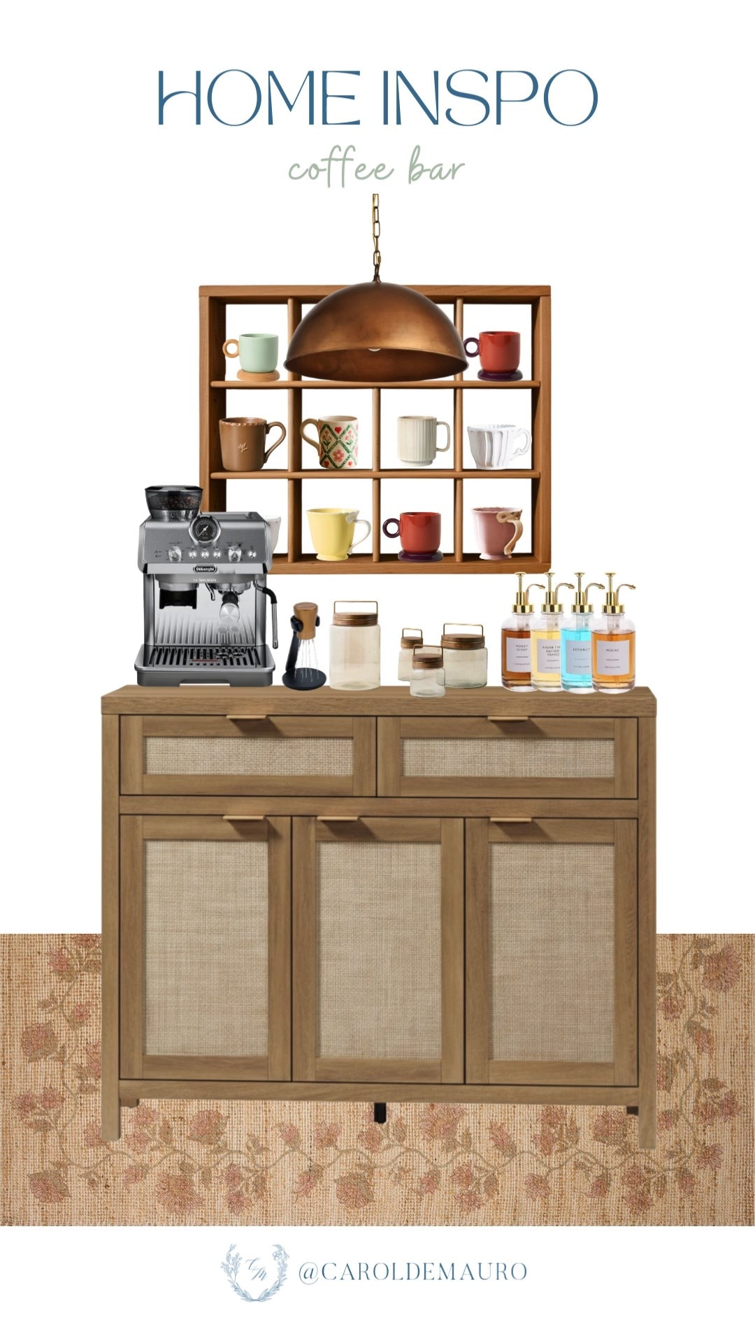 Set up a dedicated home coffee station in your home for the ultimate morning mood boost! Whether you are a latte lover or a straight espresso fan, this corner brings that cozy cafe aesthetic right into your kitchen.

coffee bar, caffeine lover, home inspo, kitchen decor, aesthetic home, home barista, furniture finds

#LTKU #LTKHome #LTKSeasonal