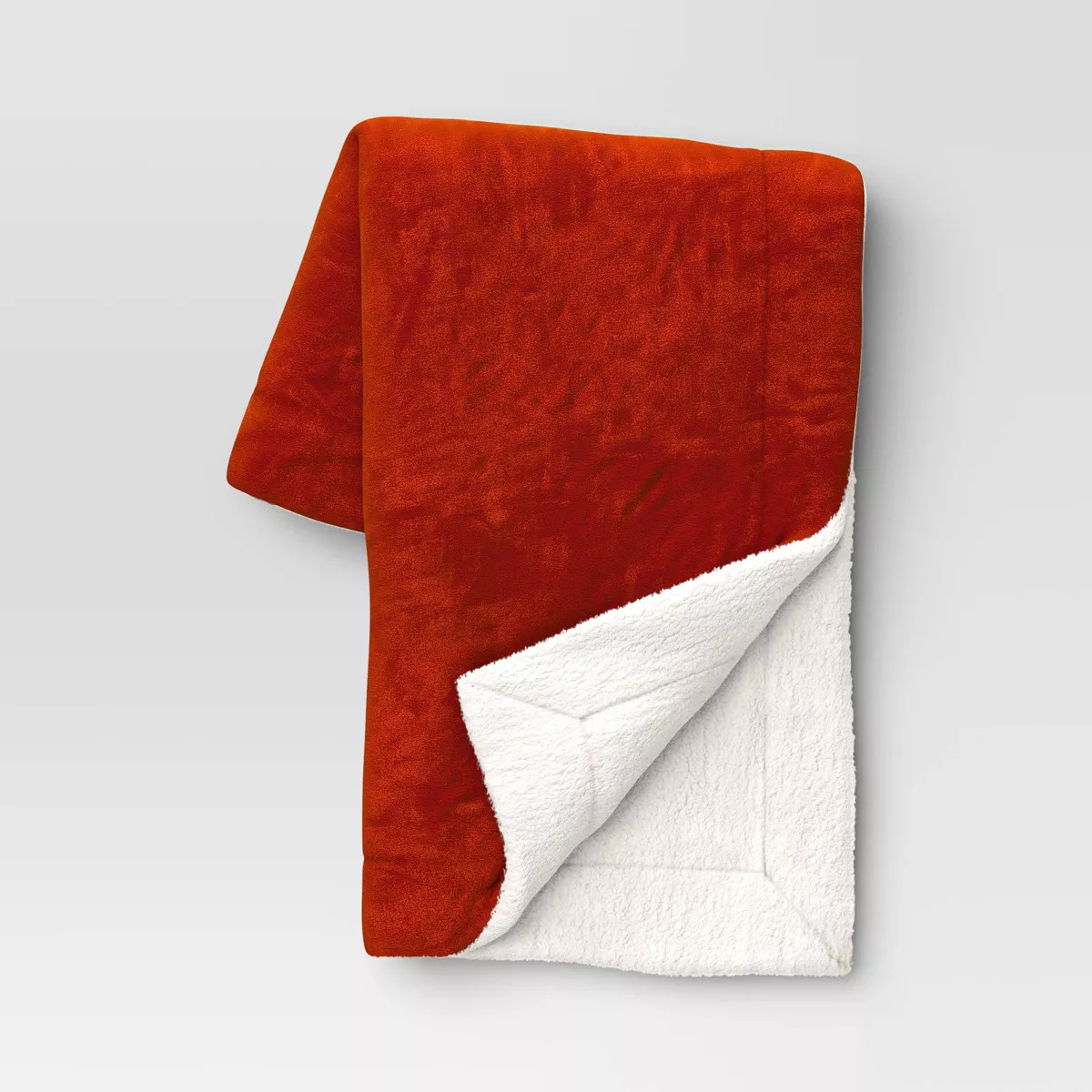 Solid Printed Plush with Shearling Reverse Throw Blanket - Threshold™ | Target