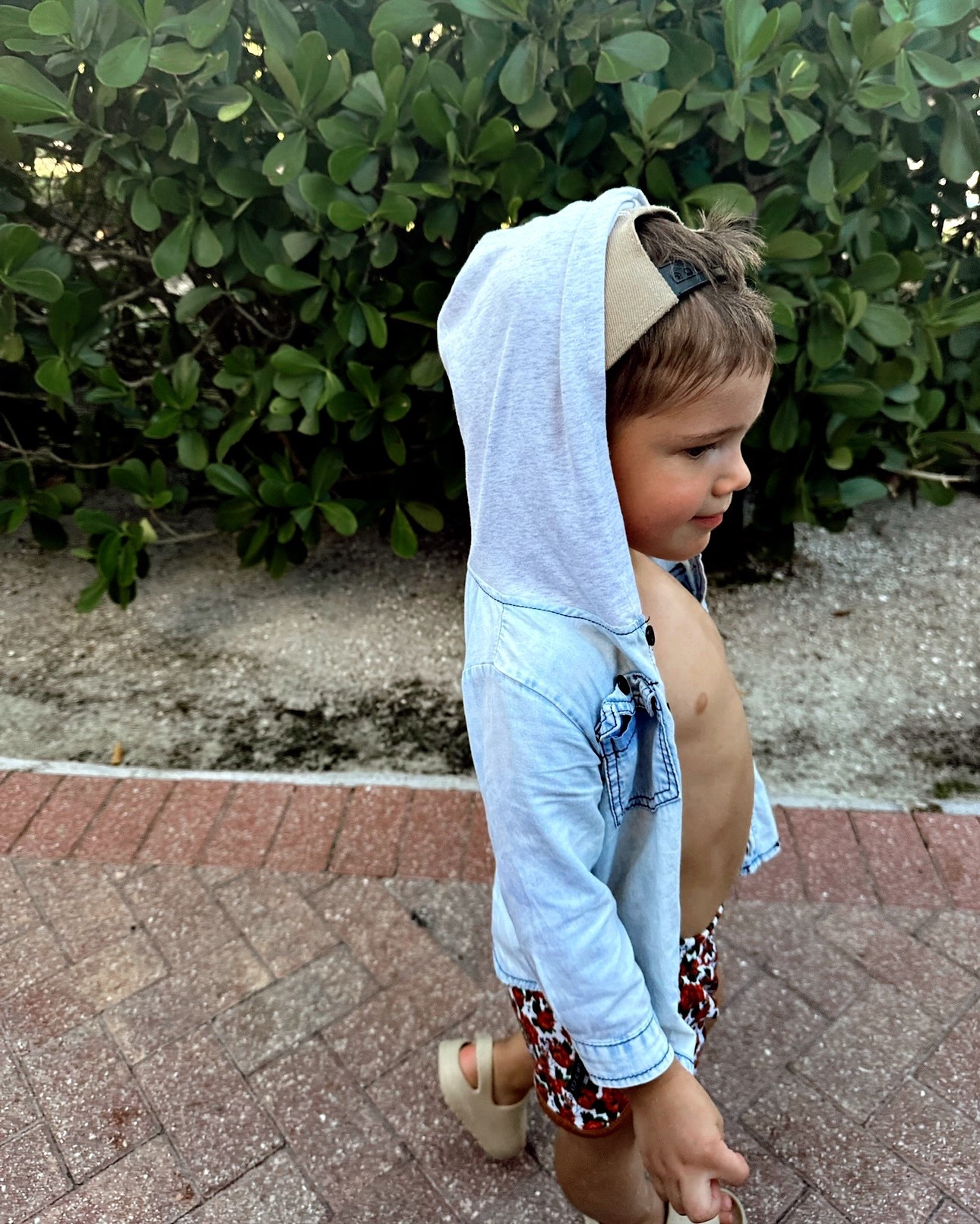 Beach cover up hoodies shirt and backward cap for the cutest surfer boy. Also our favorite slides!! Easy to clean and sand brushes right off.

#LTKFindsUnder50 #LTKFindsUnder100 #LTKKids