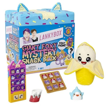 LankyBox Giant Foxy Surprise Snack Box, YouTube Gaming Channel, Mystery Surprise Giant Blind Box with Figures, 5 Fun Surprises Inside, Official Merch | Walmart (US)