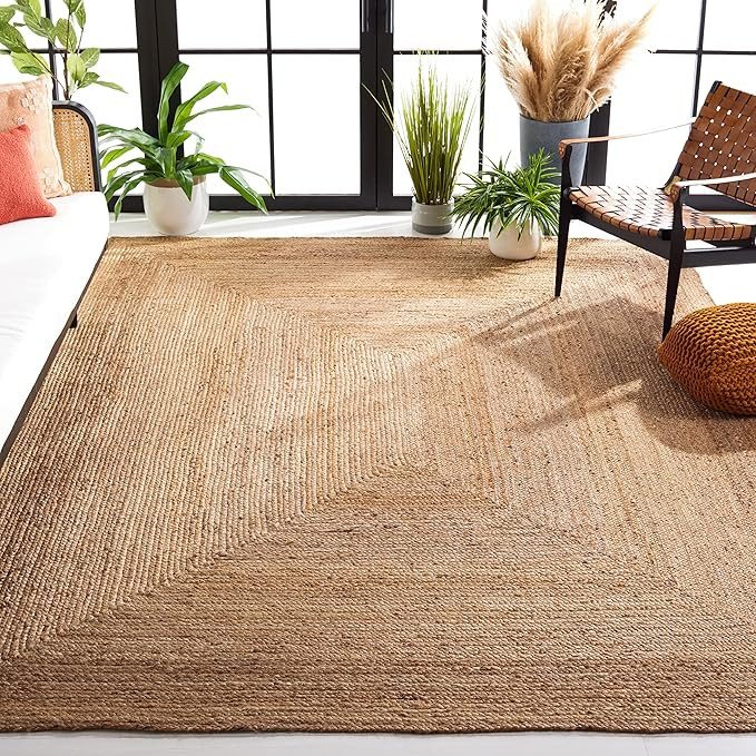 SAFAVIEH Cape Cod Collection Area Rug - 8' x 10', Natural, Handmade Flat Weave Jute, Ideal for Hi... | Amazon (US)