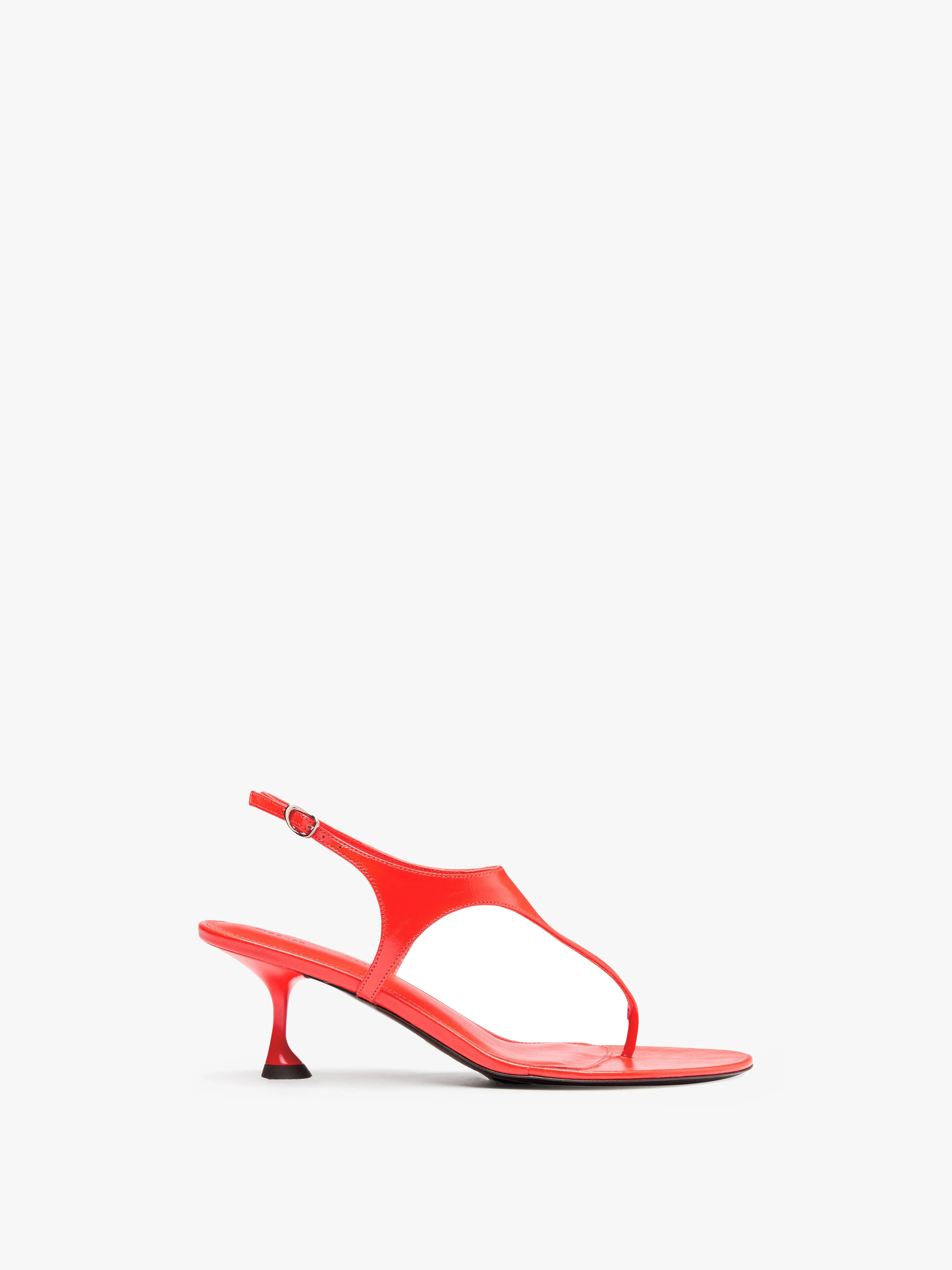 Proenza Schouler Tee Thong Sandals in Slick Nappa- Coral | Proenza Schouler LLC