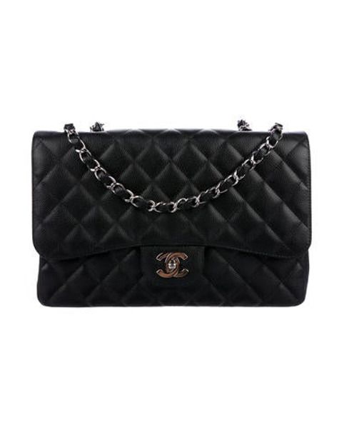 Chanel Classic Jumbo Single Flap Bag Black | The RealReal