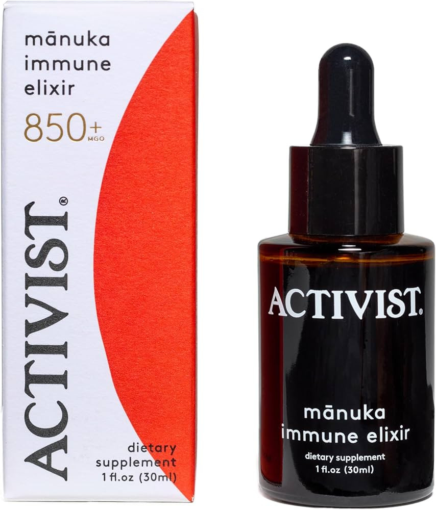 ACTIVIST Manuka Immune Elixir | Raw Mānuka Honey 850+MGO, Elderberry, Deionized Water | Dietary ... | Amazon (US)