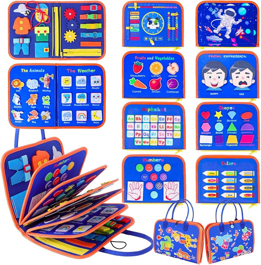 Busy Board for Toddlers 2-4,Busy Book for Toddlers 1-3,Preschool Educational Activity Sensory Boa... | Amazon (US)