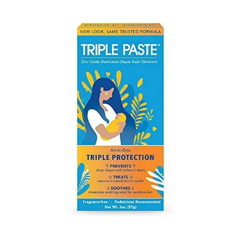 Triple Paste Diaper Rash Cream, Hypoallergenic Medicated Ointment for Babies, 2 Ounce (Packaging ... | Walmart (US)