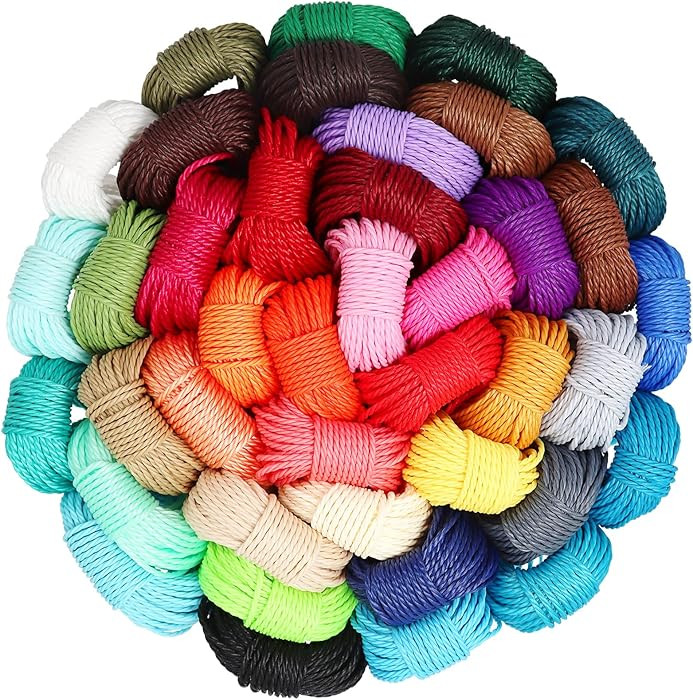 40 Colors 1mm Waxed Polyester Cord 437 Yard Waxed Bracelet Cord Wax String Cord Waxed Thread for ... | Amazon (US)