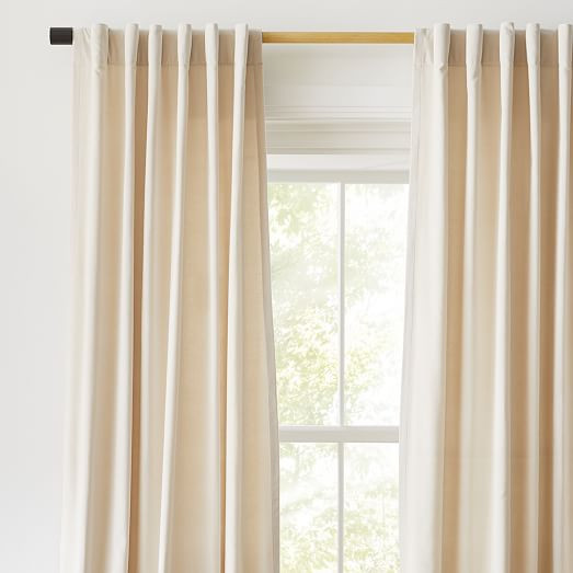 Cotton Velvet Blackout Curtain | West Elm (US)
