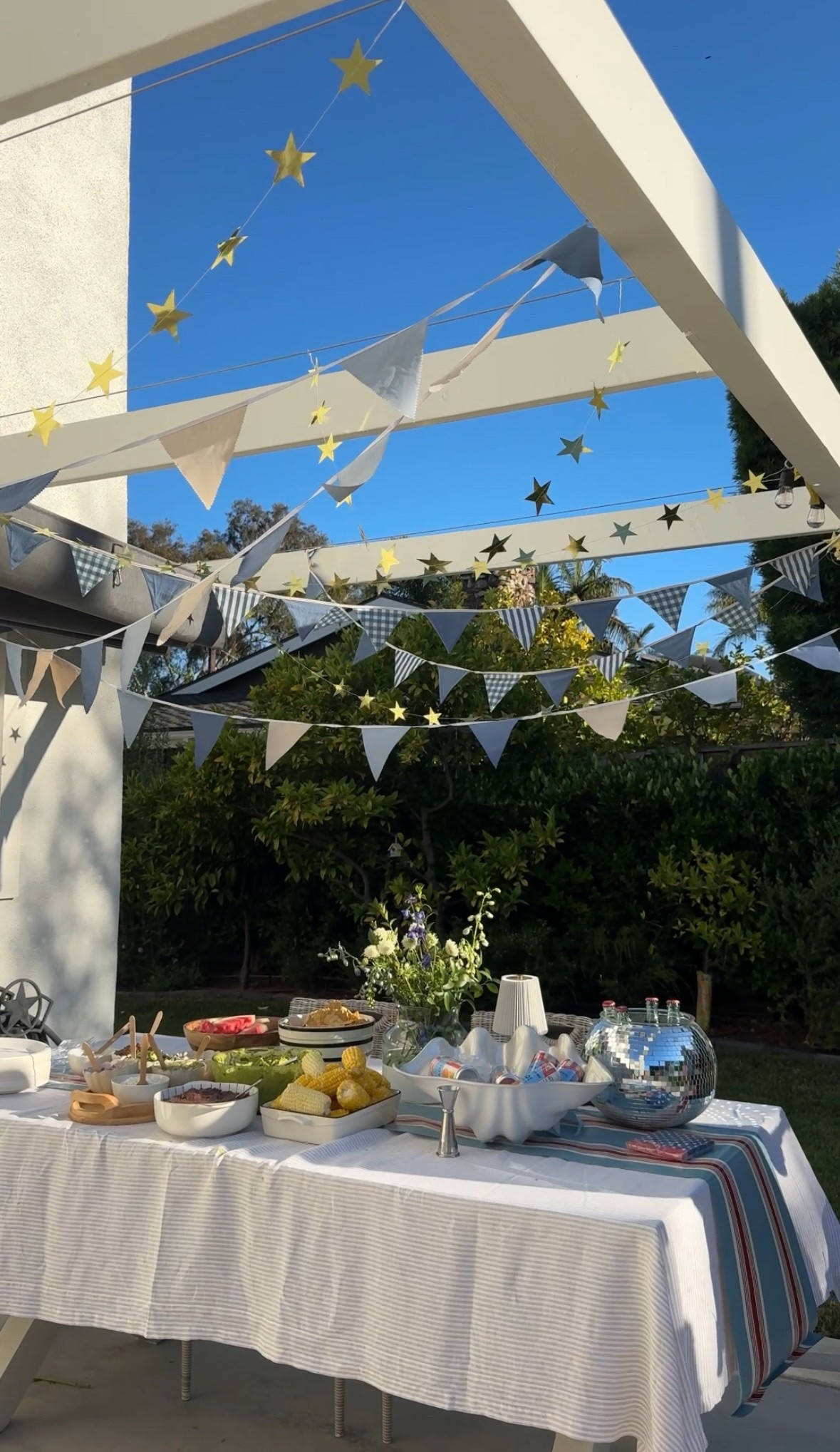 Patriotic but whimsy Memorial Day weekend set-up