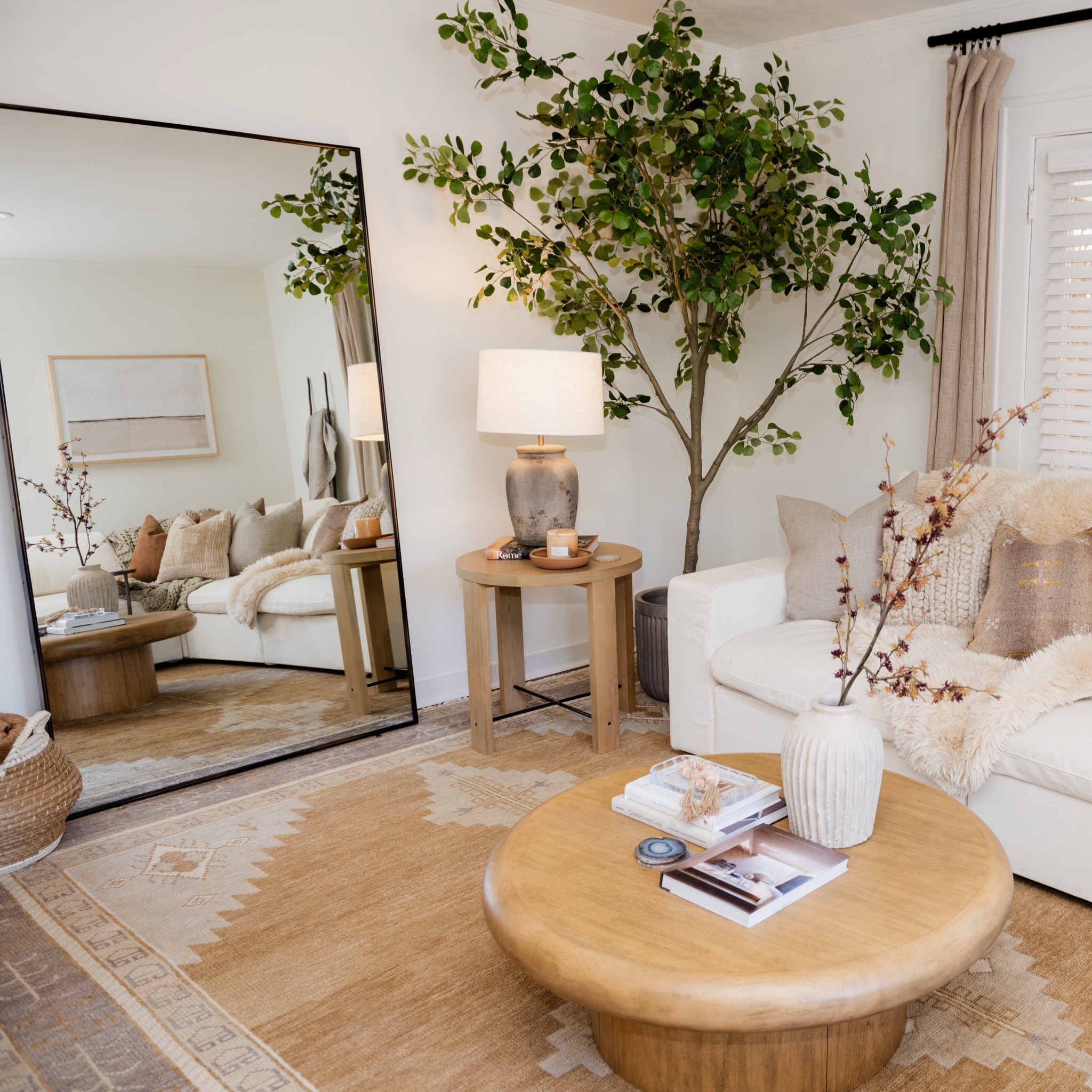 A warm and cozy living room for my sweet friend, Trevor. The best clients trust me with their home! 🫶🏼 #LTKhome