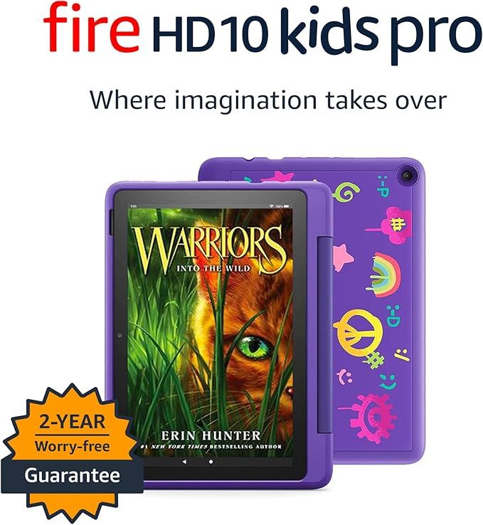 Amazon Fire HD 10 Kids Pro tablet, 10.1", 1080p Full HD, ages 6–12, 32 GB, (2021 release), name... | Amazon (US)