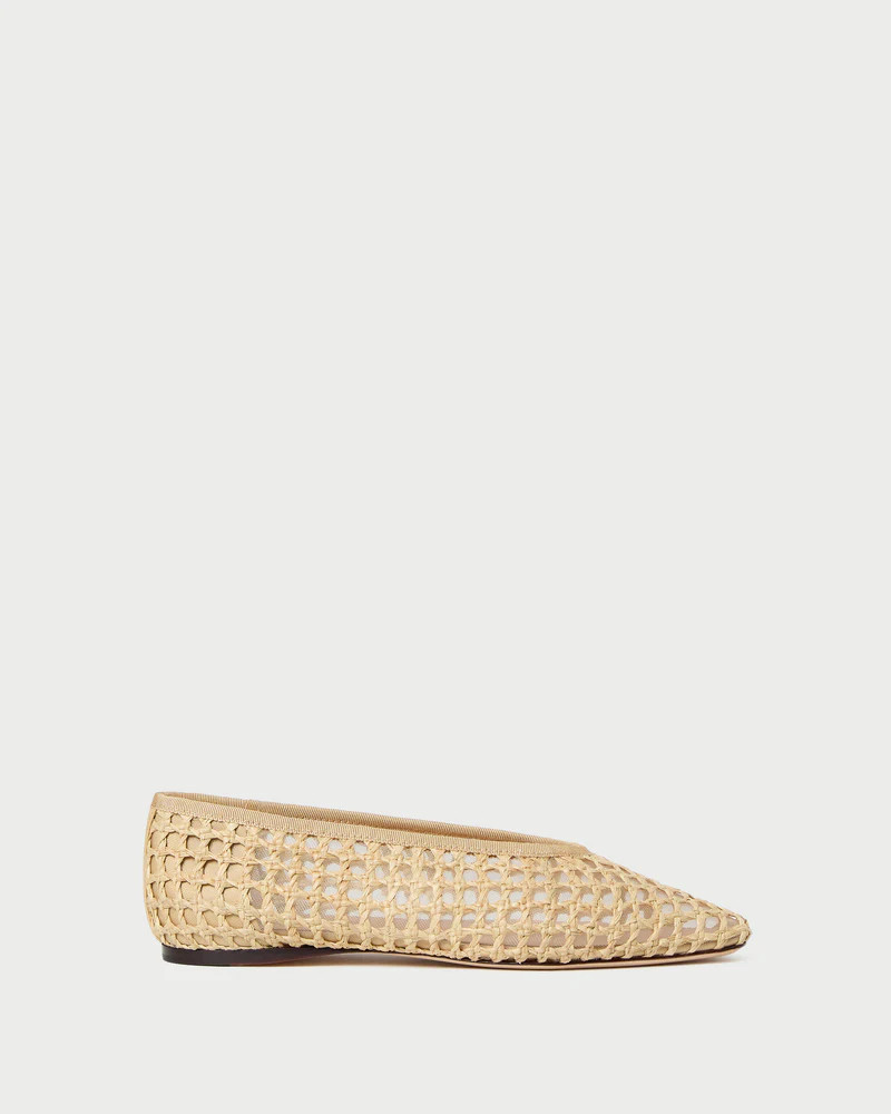 Emery Natural Crochet Ballet Flat | Loeffler Randall