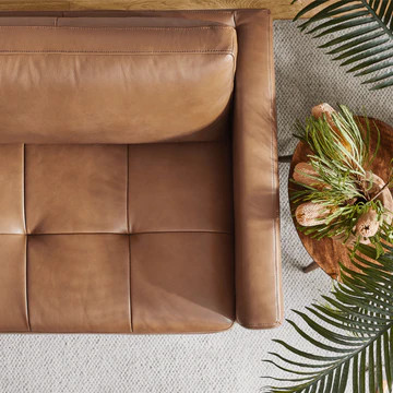 Senan Full Top Grain Leather Sofa | 84" | Luxurious Seating | Chita