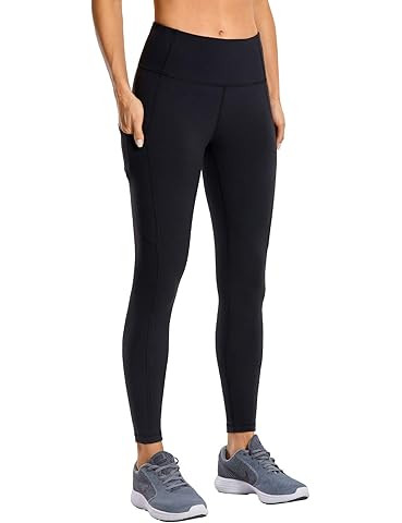 CRZ YOGA Women's Fashion Coated Faux Leather Legging High Waist Pants Workout Tights -28 Inches | Amazon (US)