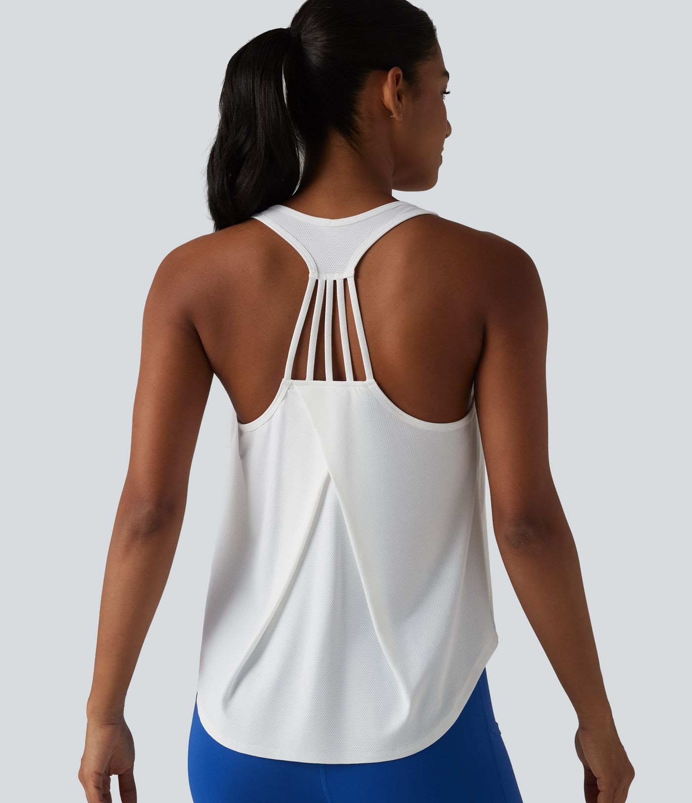 Women\u2019s Racerback Crossover High-Low Curved Hem Yoga Tank Top - Halara | HALARA