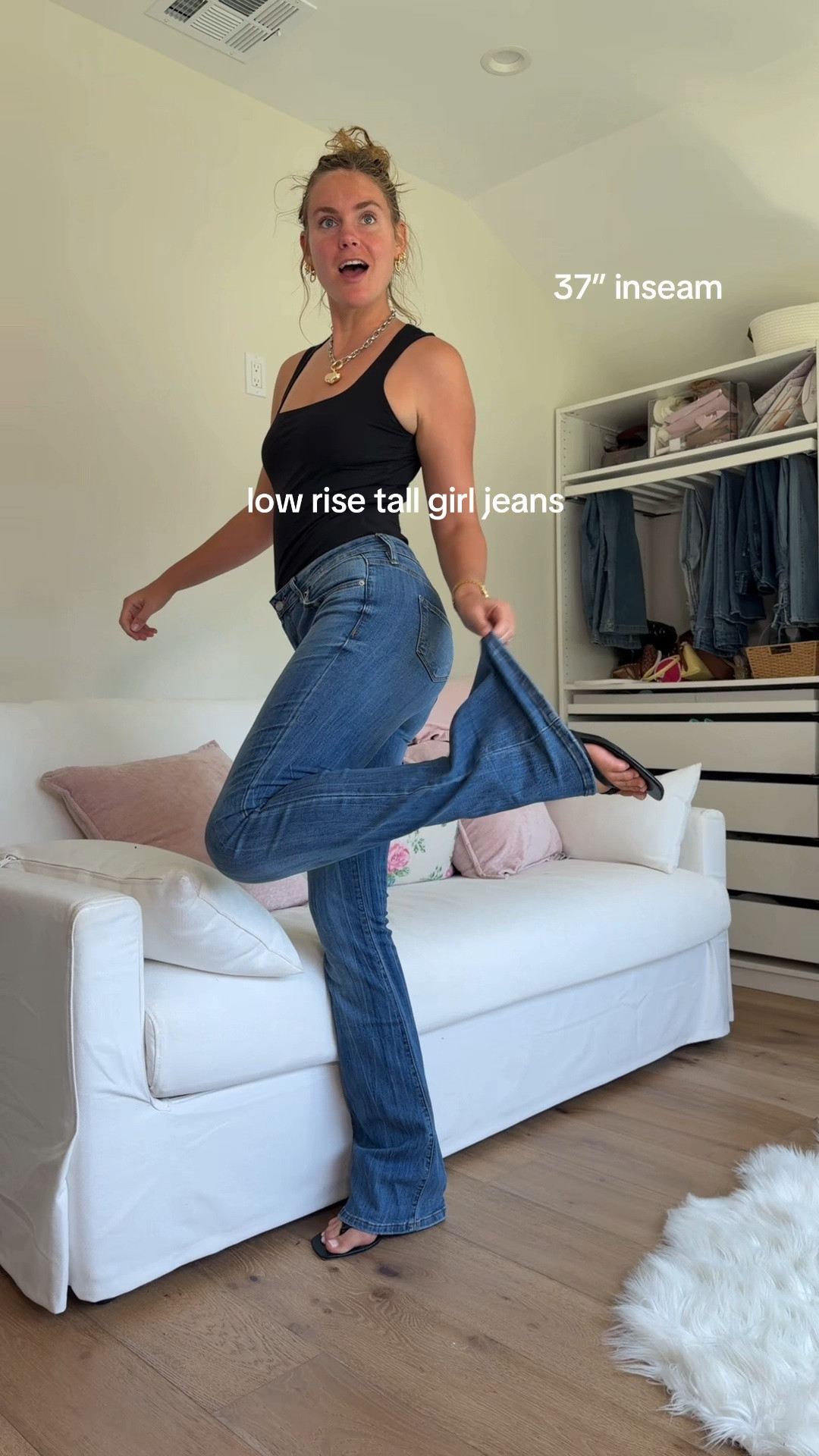 Which pair are you choosing, girls: Low-rise bootcut or high-rise flare? 👀👖

Tall girls know the struggle of ordering “full-length” jeans only for them to stop somewhere around your ankles. And sitting down? Somehow they get even shorter. 😂

These Tall Out Of My Way Low Rise Bootcut Jeans from @fashionnova are actually made for tall women and long legs, with that flattering low-rise fit and bootcut shape we want WITHOUT a cute bootcut turning into accidental cropped jeans. The medium wash also makes them such an easy everyday denim option for women’s casual outfits, going-out looks, and fall fits.

Comment SHOP and I’ll send you where to get these tall-girl jeans in your DMs. 🫶

Follow @kristinanicoletall for tall girl fashion, long-leg finds, and wardrobe fixes that actually work.

tallgirlstyle tallgirlfashion tallgirls tallwomen longlegs tallgirljeans talljeans womensjeans womensfashion girlsfashion tallgirloutfits tallgirlproblems tallgirlapproved bootcutjeans lowrisejeans longjeans denimoutfit womensdenim fashionfinds wardrobefinds fashionnova @fashionnova