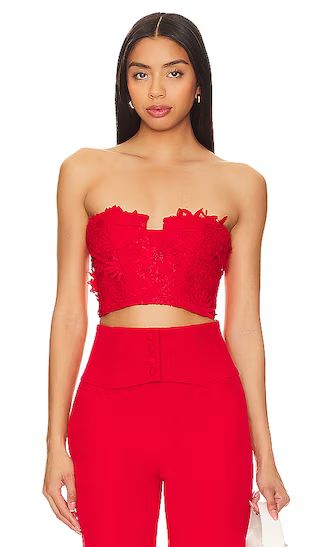 Brias Bustier in Fire Red | Revolve Clothing (Global)