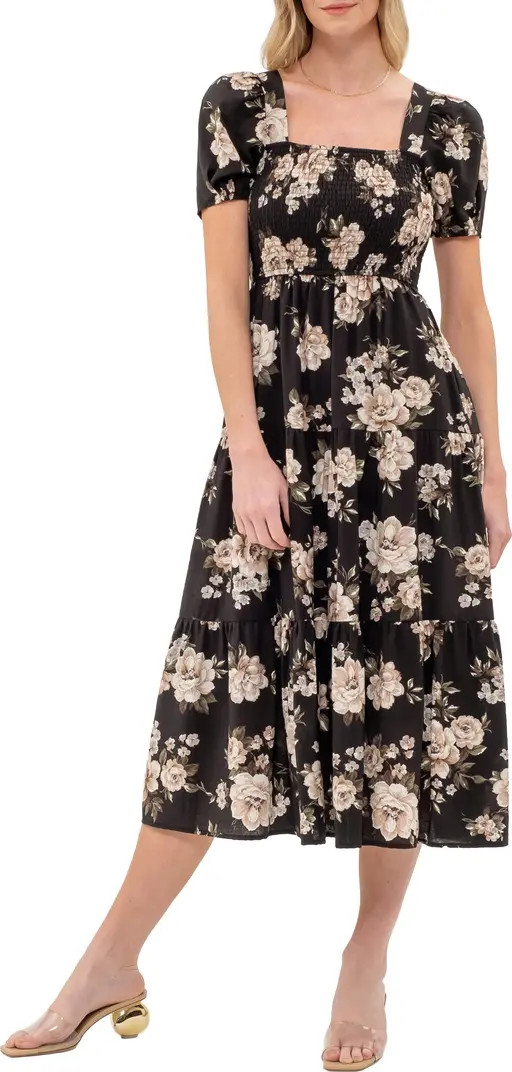Floral Midi Dress | Nordstrom Rack