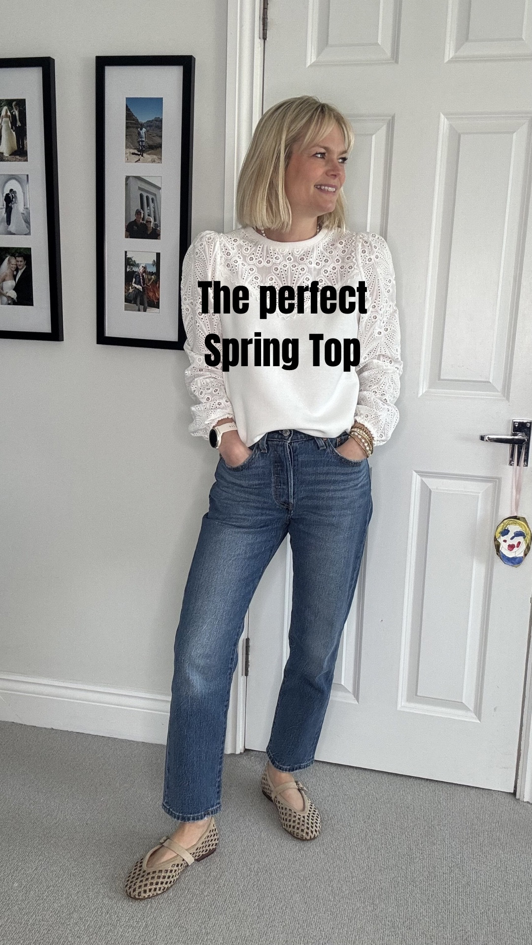 It’s the perfect spring top to add some interest to your everyday outfits with jeans 

Also in yellow and blue. The bottom is sweatshirt material so is super soft and comfortable with lovely cotton broderie detailing.  

Plus some excellent denim. 

Wearing XS. 

Spring outfits
Denim 
Jeans 
Ballet flats 
Bomber jacket  

#LTKjeans #LTKuk #LTKspring