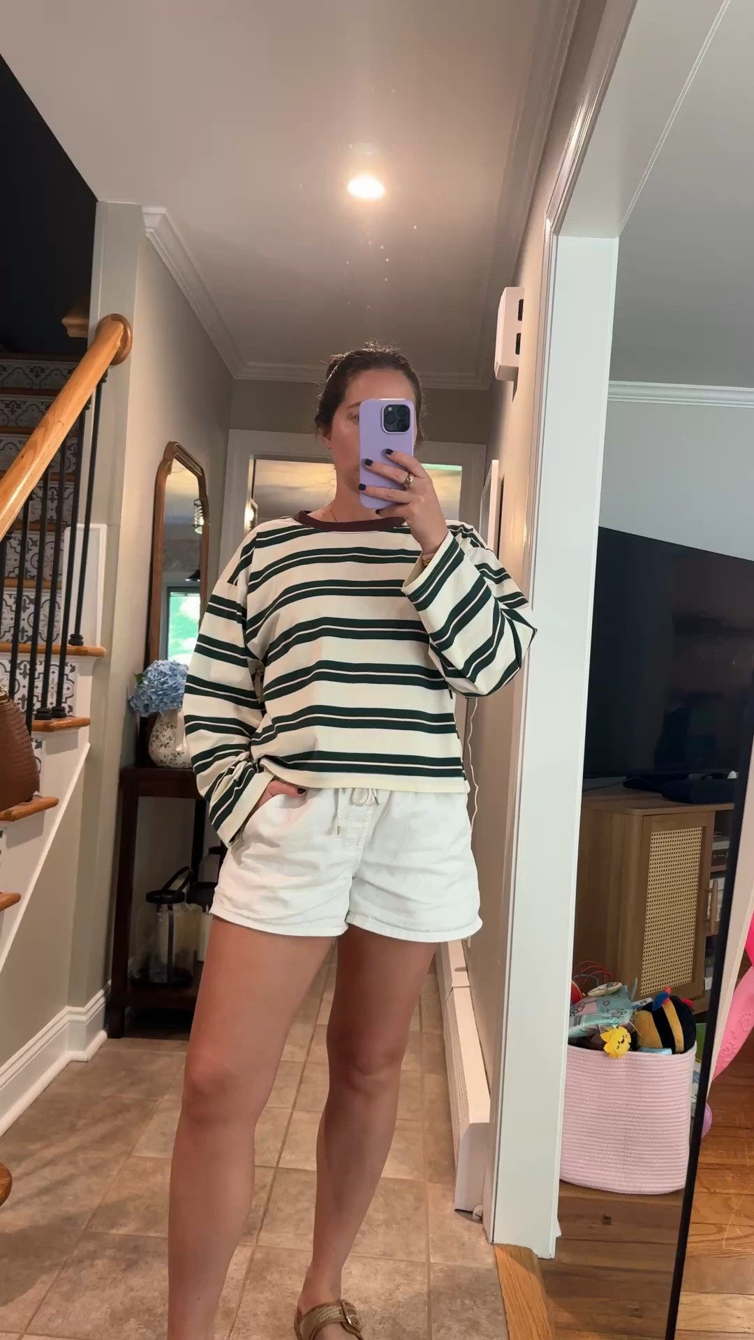 Size medium in shorts 
Size small in top