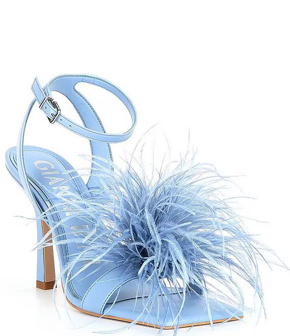 Neela Feather Square Toe Dress Sandals | Dillard's