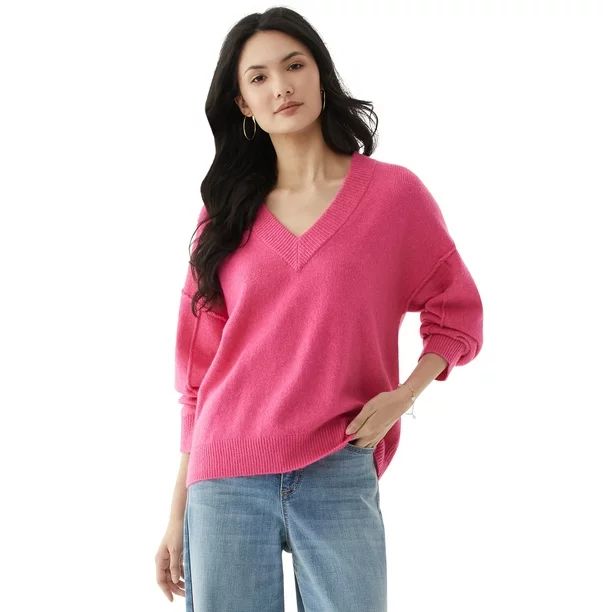 Scoop Women's V-Neck Sweater | Walmart (US)