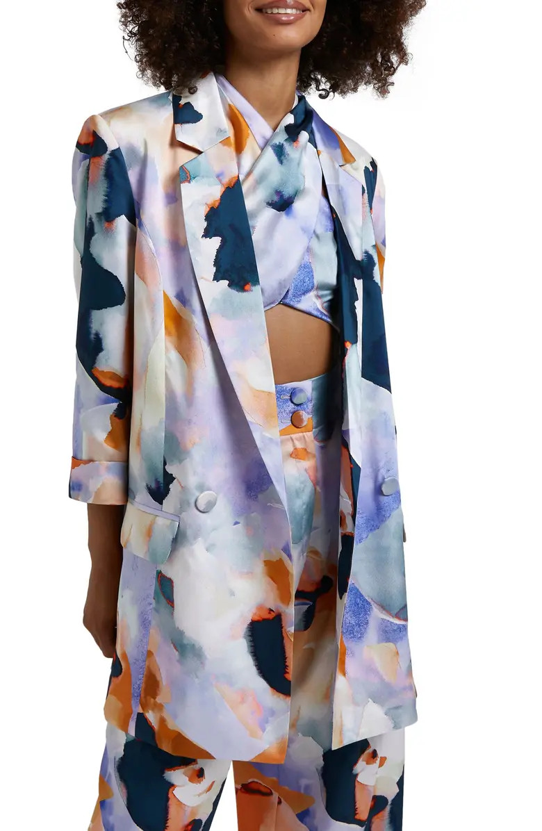 Print Double Breasted Blazer | Nordstrom