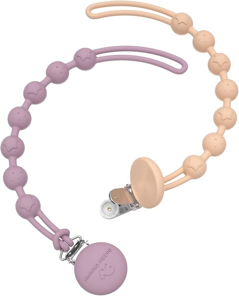 Cuddle Campus Silicone Pacifier Clip Holder with One Piece Design, Pack of 2 Soft Flexible Binky ... | Amazon (US)