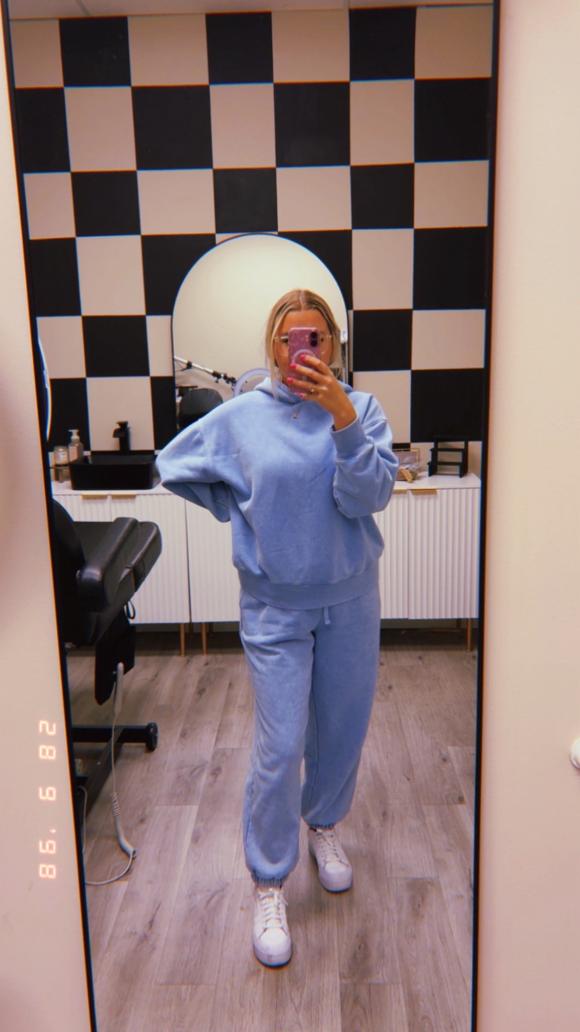 Effortlessly comfy in baby blue 💙 My go-to set for salon days when I still want to look cute. Linked the exact set + sneakers on LTK #LTKfashion #cozygirlstyle

#LTKBeauty #LTKMidsize #LTKWorkwear