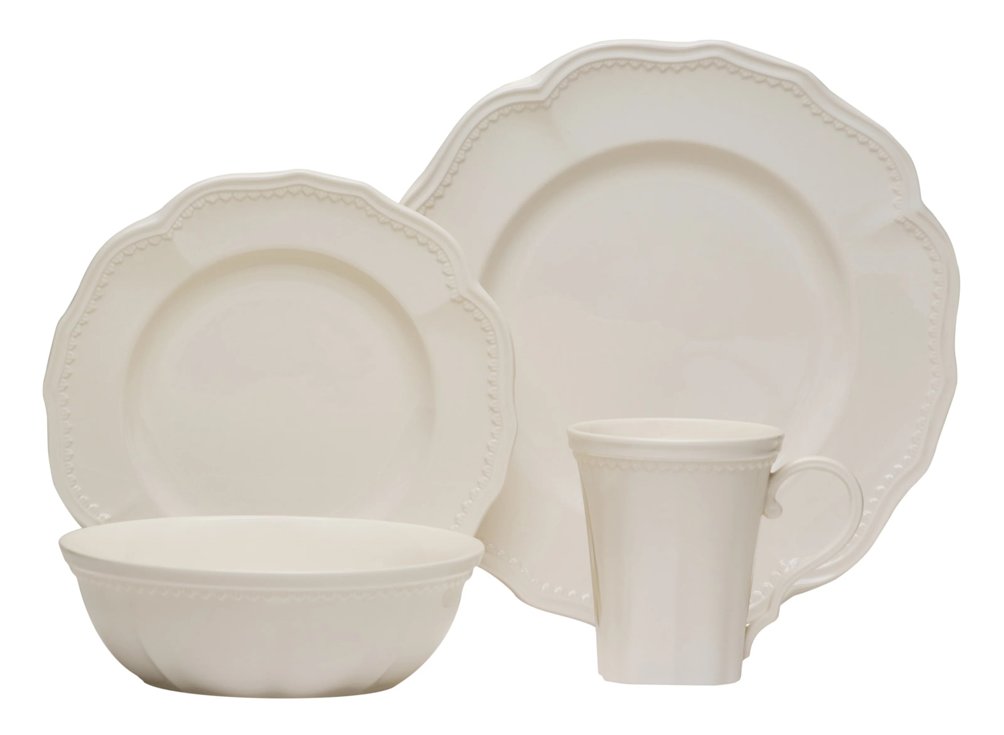 Red Vanilla Classic White 16 Piece Dinner Set, Service for 4 | Wayfair North America